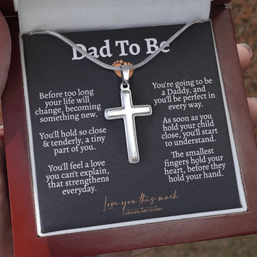 Dad to Be Cross Necklace - Love You This Much